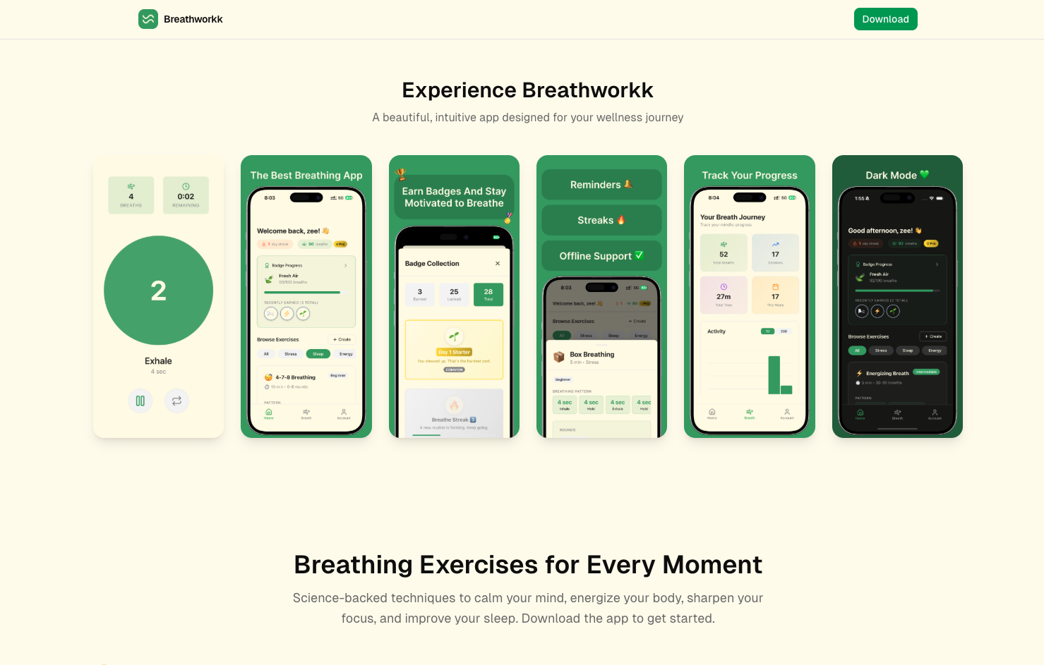 Breathworkk - Breathing exercises app